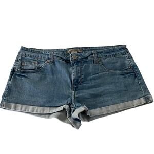 2.1 Denim Blue Cuffed Denim Jeans Shorts Size 29